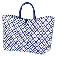 Handed By  -  MOTIF BAG  - Gr. L Einkaufskorb, Shopper, Tasche - Navy / White
