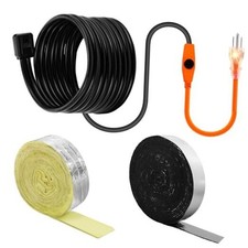 32 ft Pipe Insulation Foam Tape, 32 ft Foil Electric Pipe Hose Wrap, 6ft