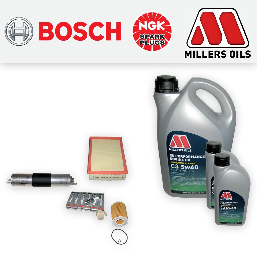 SERVICE KIT for BMW Z3 2.2 OIL AIR FUEL FILTERS PLUGS +5w40 EE OIL (2000-2002)