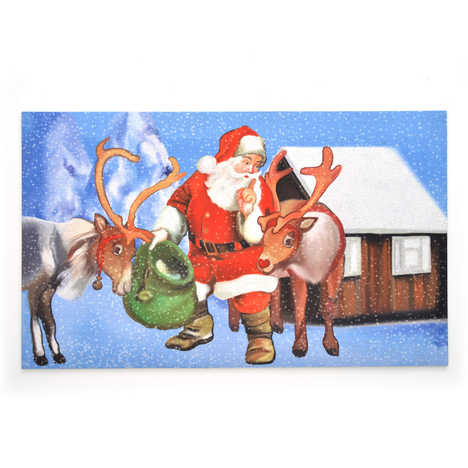 STRB-15798-12 Recycled Rubber Doormat Eco-Friendly Holiday Floor Mat, 18