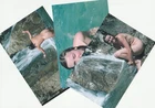 German WW II Photo   ( 3 Pak )      Eva Braun  Swiming   In Color