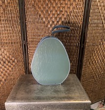 Vintage Blue Hard Plastic Hat/Accessories Travel Train Case