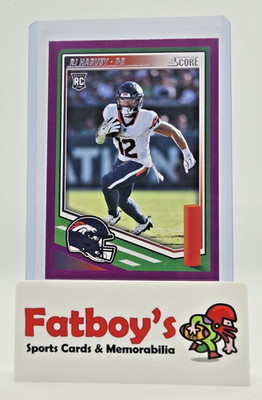 2025 Panini Score RJ Harvey Supplemental Premium Purple Base Rookie Card