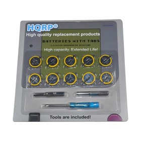 HQRP 3V 10-Pack Tabbed Battery for Nintendo Gameboy Pokemon Game Cartridge