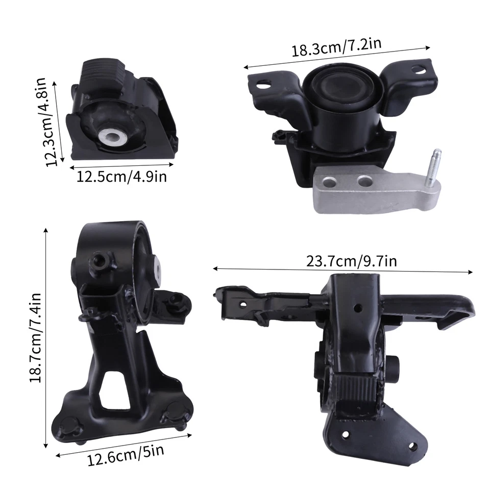 4 Pcs Engine Motor Mount & Transmission Mount Kit for 09-12 Toyota RAV4 2.5L FWD - Image 3 of 4