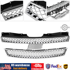 Chrome For Chevy Tahoesuburban Ltz 1500 2500 Grille 2007-2013 14 Upper Lower