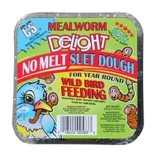 C&S Products 12583 Mealworm Delight Wild Bird Beef Suet 11.75 oz. (Pack of 12)
