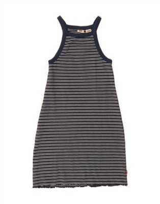 Levi's Damen Sommerkleid UK 6 XS dunkelblau gestreift Baumwolle DC63
