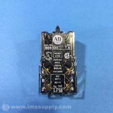 Allen Bradley 800M-XAK Series A Contact Block, 10 Amp, 300 VAC FNIP