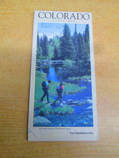 Vtg 1960's Colorado Road Map