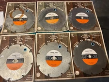 6-PACK Vintage Lifetime Carbide Saws 8" 8 Tooth Carbide Tipped Saw Blades C-800