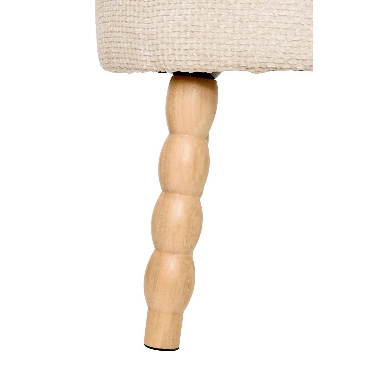 Tabouret chic chenille blanche Spolo 39cm manque de place - 2