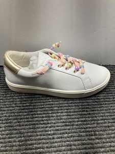 Sam Edelman Shoes Girls Size 3 White Gold Beaded Lace Low Top Casual Sneakers