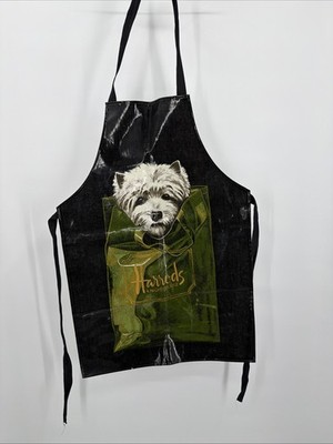 Harrods Knightsbridge Black PVC Apron w/ White West Highland Terrier Westie Dog