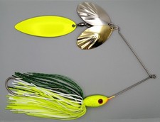 Custom Magnum Spinnerbait ~ Chartreuse ~ 1.5 oz Triple Spin
