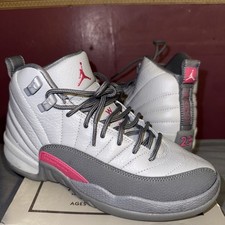 Nike Air Jordan 12 Retro GG Pink &amp; Gray Size 4.5Y