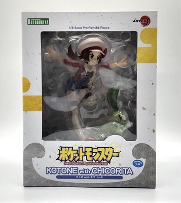 Artfx J Pokemon Lyra Kotone with Chikorita 1/8 Scale Figure Anime Toy Kotobukiya