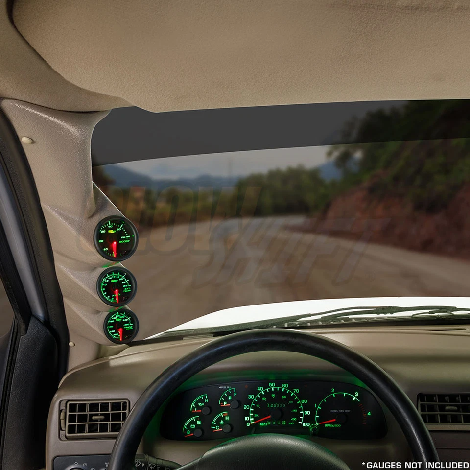 Soporte de cápsula de calibre triple pilar bronceado para Ford Super Duty F-250 F-350 1999-2007 Foto 2 de 3