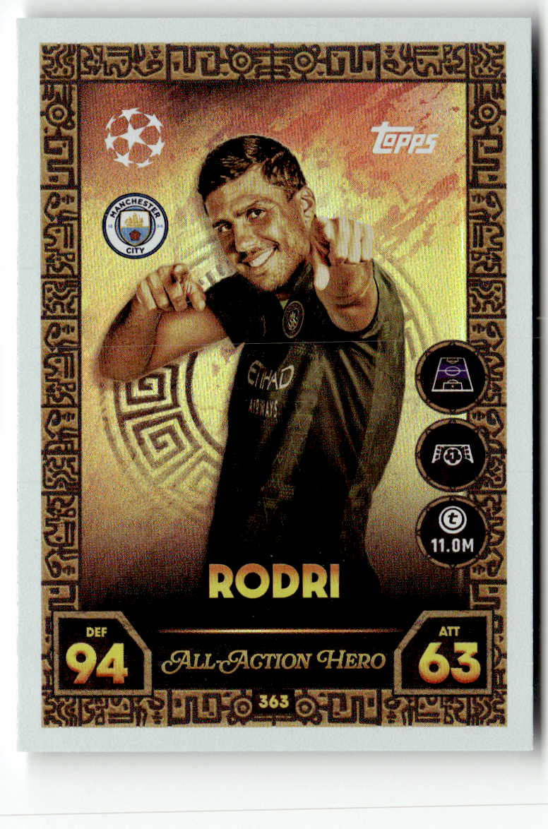 Topps Match Attax CL 2025-26 No. 363 Rodri All-Action Hero | eBay