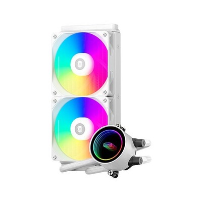 PCCOOLER CPS DA240 ARGB WH CPU Liquid Cooler with 120mm PWM ARGB FAN