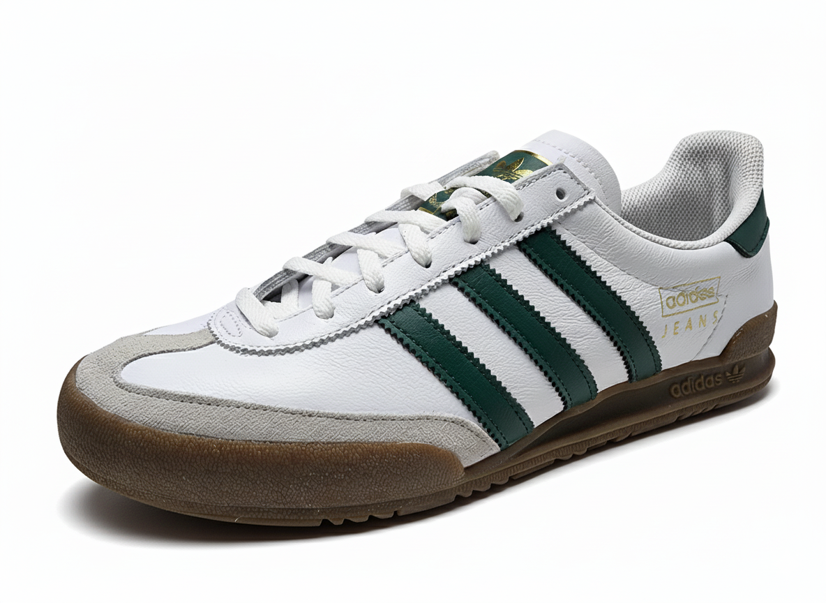 Adidas Originals Jeans Sneakers Cloud White Green GX4990 Trainers Retro US  10.5 | eBay