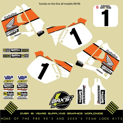 #ad #ad Honda On The Line Racing Cr 125 Cr 250 Cr 500 1990 1996 Graphics Evo Kx VMX MX GBP 110.00