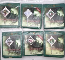 Mill Hill 2010 Treasured Diamond Christmas Ornament Beaded Stitch Kits- Set Of 6
