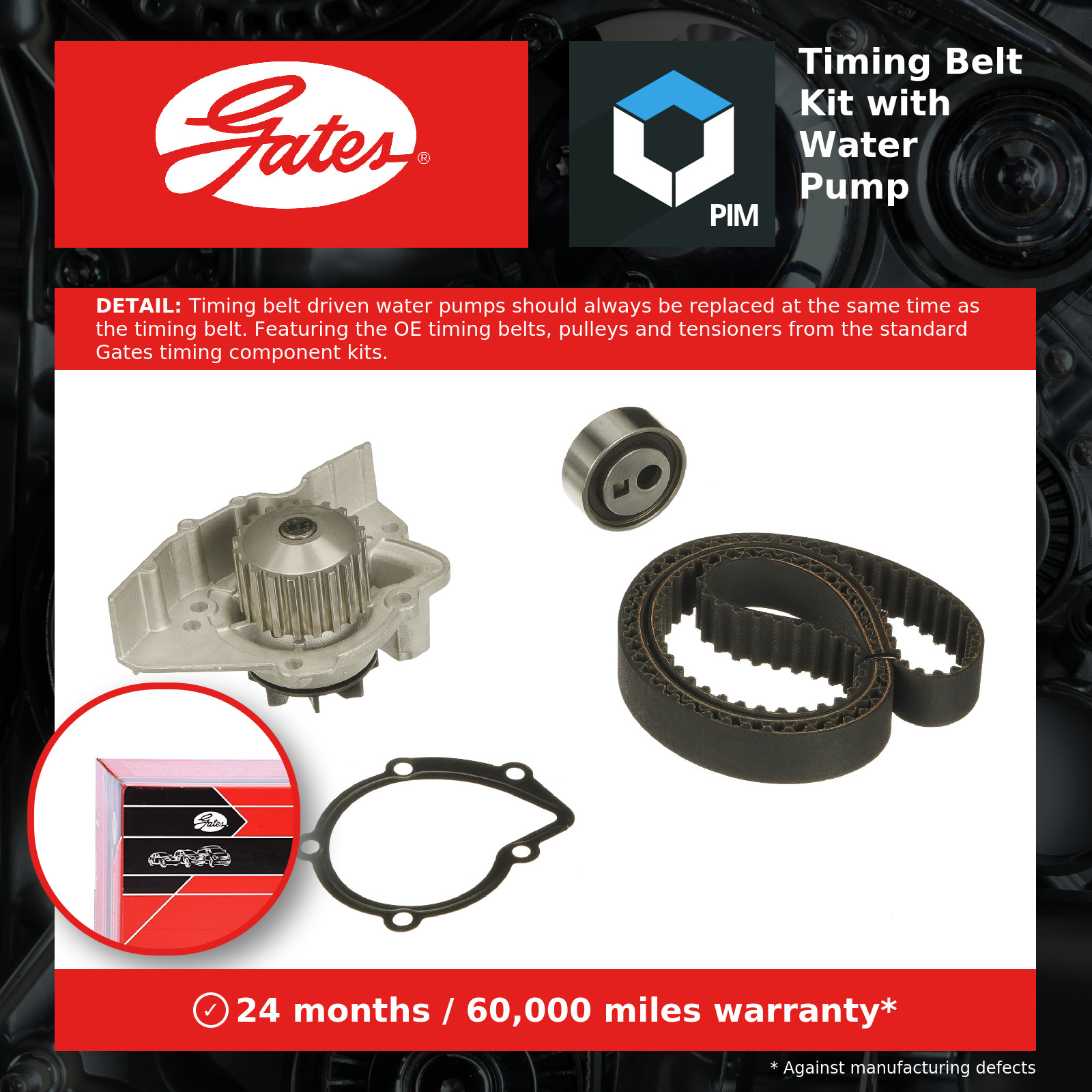 Gates KP25215XS-2 PowerGrip Timing Belt Kit & Water Pump - Image 10