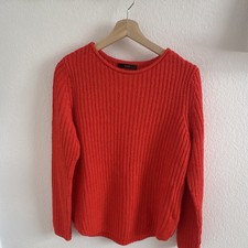 Oui Damen Pullover Grobstrick Rot Gr. 38 Rund...