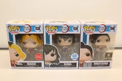 Funko Pop! Demon Slayer Makio (1538) Suma (1539) Hinatsuru (1540) Lot of 3
