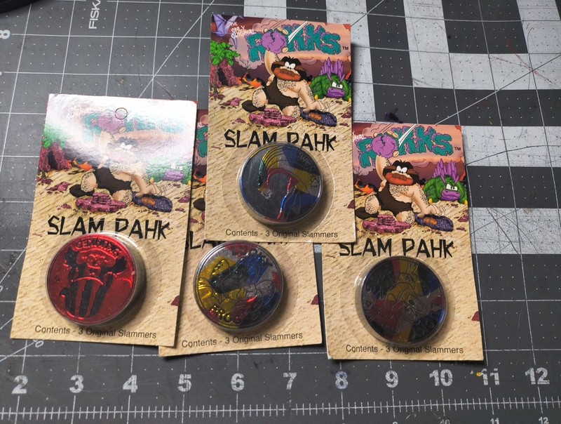 Lot Of 4 Original Rohks Slam Pack 3 Original Slammers Sealed Pogs 94 Upper Stahk