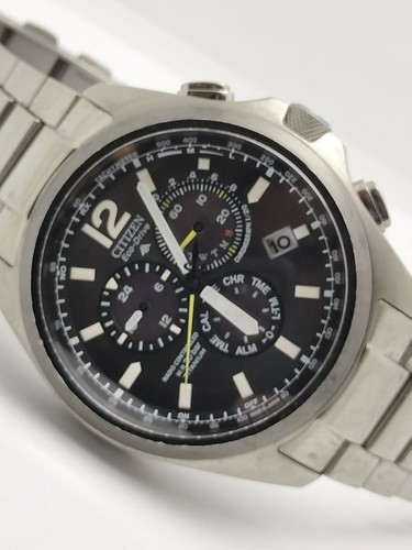 Citizen Promaster Land Radio Solar Titanium Chronograph 20ATM Minor Blemishes