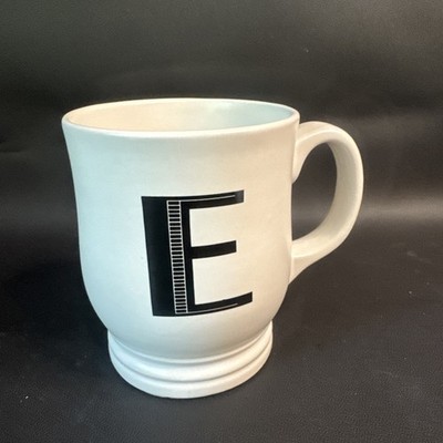 ANTHROPOLOGIE Apothecary (E) Monogram Mug Nice Heavy Mug!