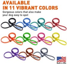 Dogline Biothane Slip Dog Leash Waterproof Strong Coated Nylon Webbing Mult Size