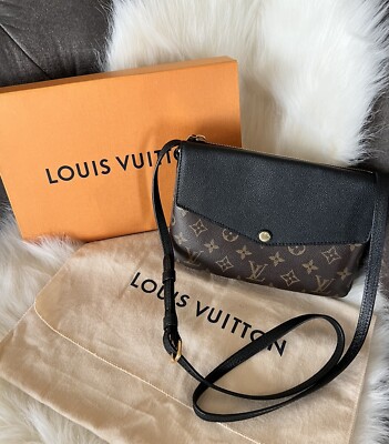 😍Louis Vuitton Twice Twinset Monogram Canvas Black Crossbody