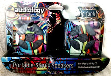 Audiology Electric Funk Portable Stereo Speakers - No Batteries Needed