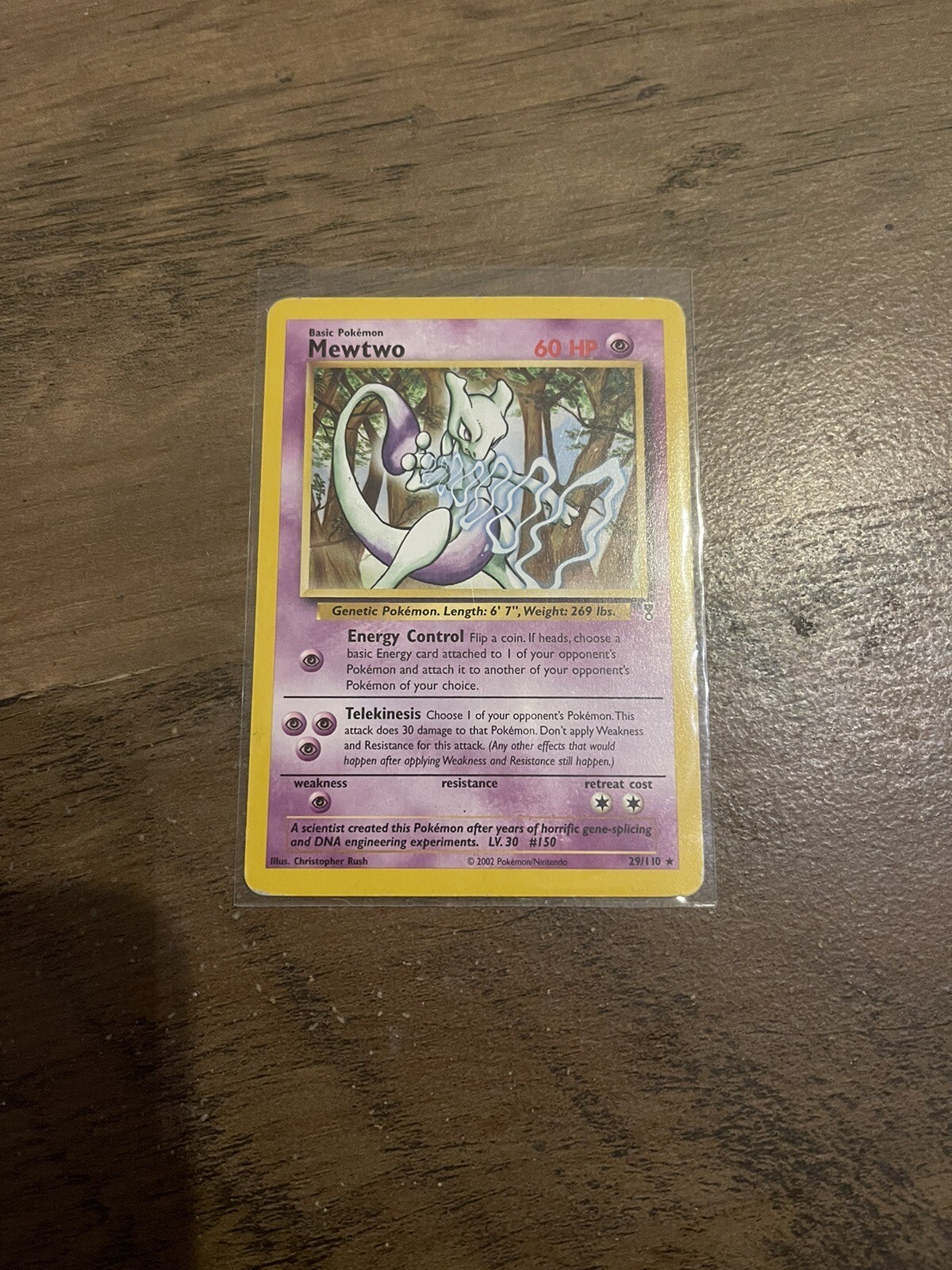 MewTwo 29/110 Non Holo 2002 1999 2000 Vintage Pokemon Card Legendary Collection