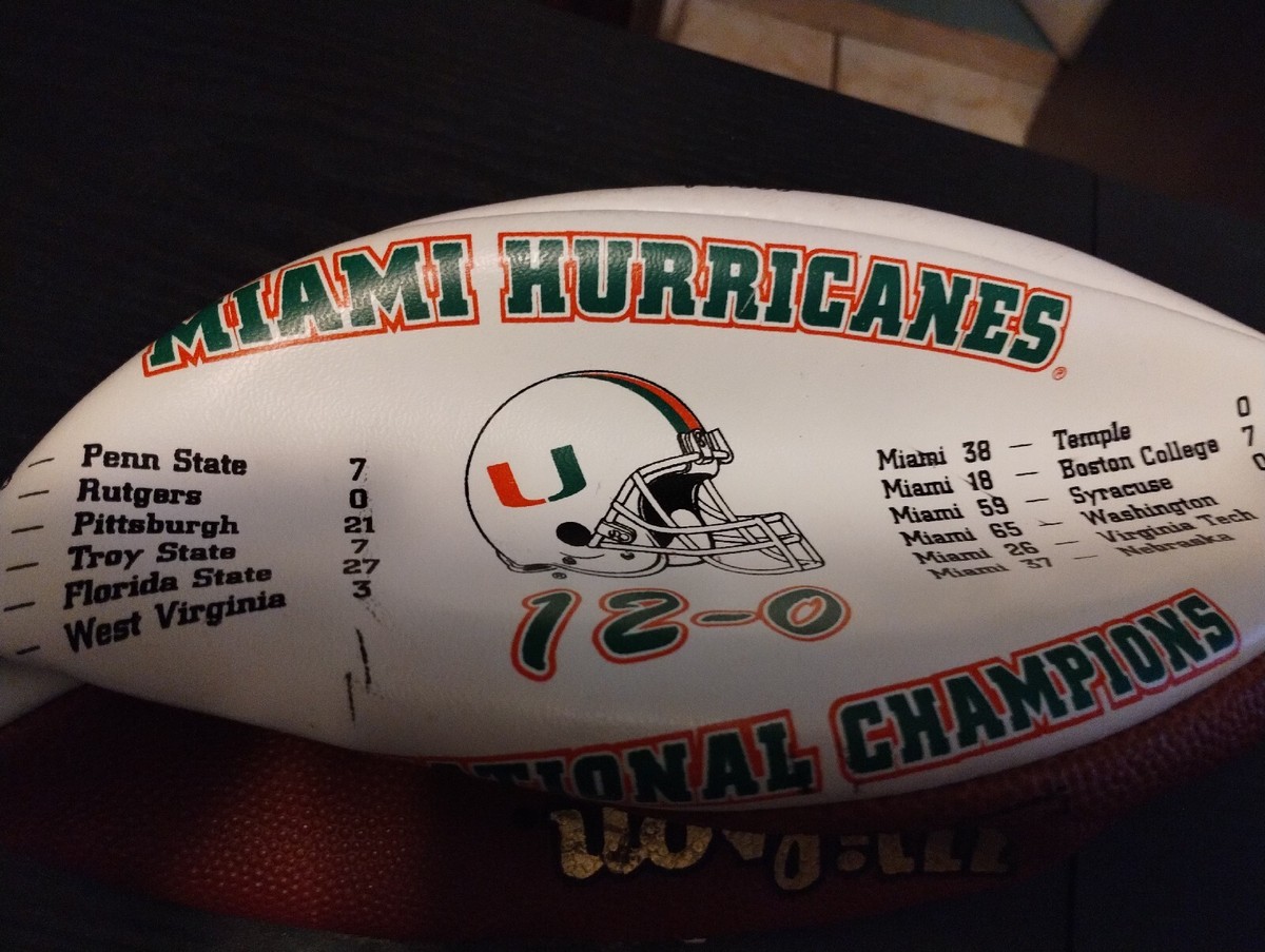 Wilson MIAMI HURRICANES 2001 ROSE BOWL Commemorative Football