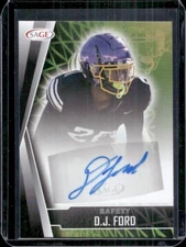 D.J. Ford 2022 Sage Black  Auto Autograph Rookie Rc