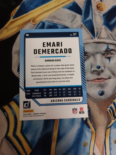 2024 Donruss Football Emari Demercado Arizona Cardinals No Name SSP Halo #57 - Picture 4 of 4