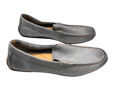 Born Gray Suede Driving Loafers Shoes 8 Mens Slip On Perforated Born Gray Suede Driving Loafers Shoes 8 Mens Slip On  main image 2