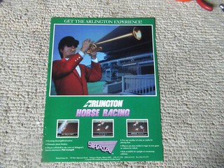 Original 1990 11- 8'' ARLINGTON HORSE RACING STRATA  arcade video game AD FLYER