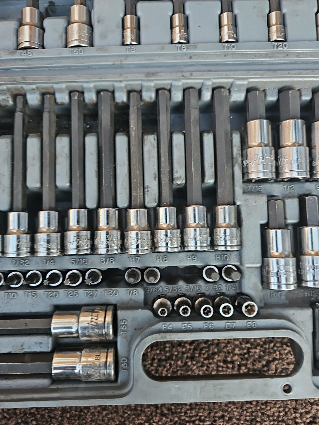 Blue-Point 87 Pc TORX HEX Bit Socket Set BLPTHC87 3 Bits Missing
