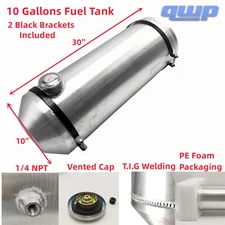 Fuel Tank/Gas Tank  10" x30" 10 Gallon 1/4'' NPT End Filler Spun Alum Fuel Cell