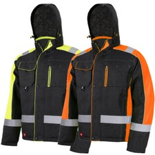 Winterjacke Arbeitsjacke Jacke Warnschutz Warnschutzjacke HiVis Gr. M - 5XL