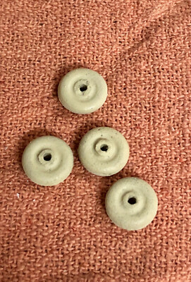 4  WHITE RUBBER TOY TIRES 3/8'' -TOOTSIETOY BARCLAY slush cast  NEW W/ OLD LOOK