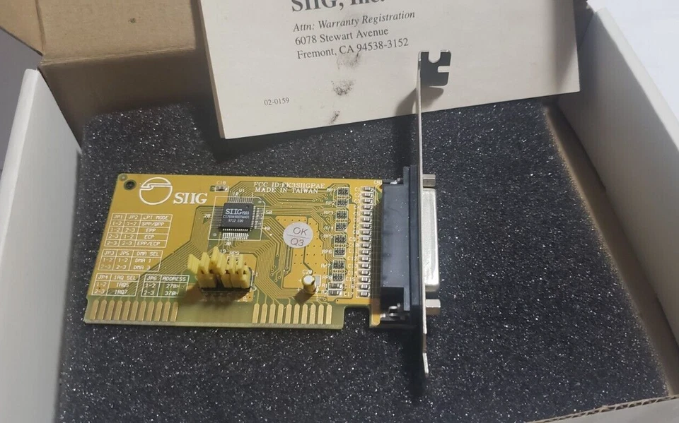 IEEE 1284 Parallel Port ISA 8-bit Printer PRN PC DB25F Windows Adapter Card SiiG - Image 4 of 4