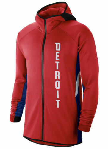 Nike Men’s Red NBA Detroit Pistons Showtime Therma Flex Hoodie XLT AV0870-657 - Picture 12 of 12