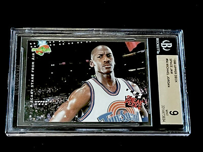 MICHAEL JORDAN RARE SPACE JAM A Scary Stare From Air 1996 Upper Deck MINT  BGS