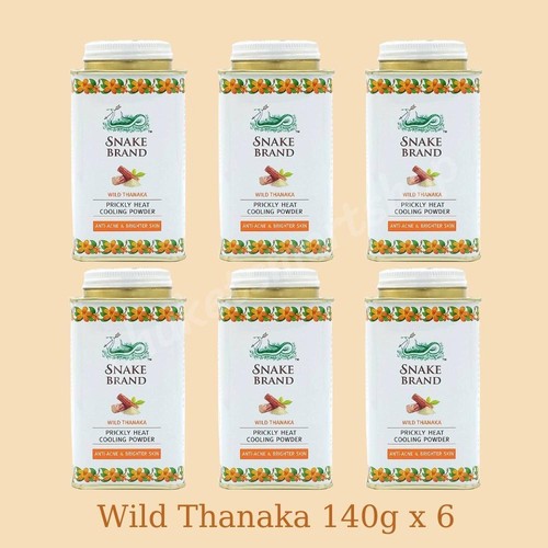 Cooling Powder for Summer Thailand Prickly Heat Snake Brand Body Rash 140g x 6 - Picture 15 of 27